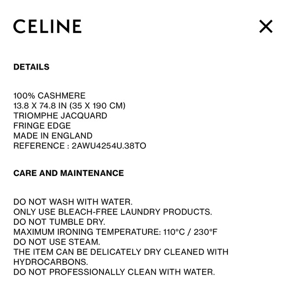 Celine Fringed scarf in monogram cashmere - Picture 4 of 4